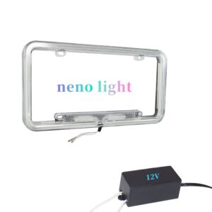 Neon lights license plate holder OEM custom license plate frame