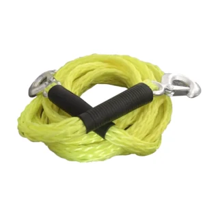 1/2″ X 14′ Bright Yellow PP Braid Car Tow Rope Trailer Rope with Hook at Both End
