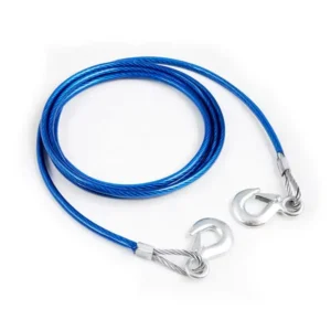 10MM*4M 12MM*4M Heavy Duty Car Boat Marine Steel Towing Rope with Hook for Emergency Use