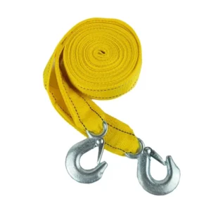 12ft Length 5 Ton Power Pull Emergency Repair Car Belt with Hook 4M Car Tow Cable Heavy Duty Trailer Towing Rope