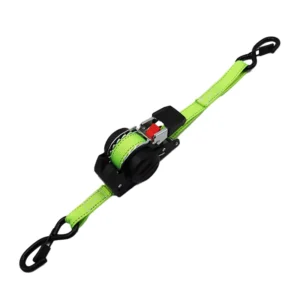 1in X 10ft Auto Retracting Polyester 25mm Ratchet Straps 1650lbs Tie Down For Marine ATV Outdoor Equipment