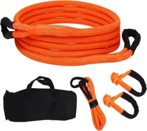 1inch X 30ft Offroad Recovery Rope for SUV, Truck, Car and Tractor Towing Rope with Soft Sahckles