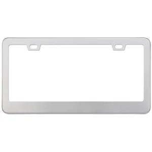 1pc Silver USA Size Stainless Steel Custom logo Car License Plate Frame