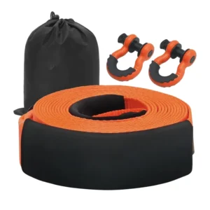30 in Recovery Tow Rope 36,000 Lbs. Heavy Duty Off Road Snatch Strap Tree Saver Tow Strap with 2 X 3/4″ D Ring Shackles & Bag