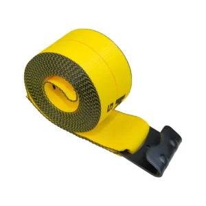 4 Inch 30ft Winch Lashing Strap With Black Flat Hook 5500 Lbs WLL Tie Down Winch Straps
