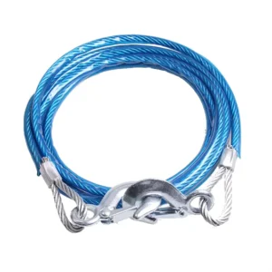 4M+3T Metal Tow Cable Tow Strap Towing Rope With Hooks for Heavy Duty Car Emergency