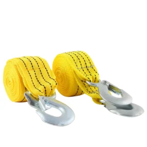 4m 3T 3m 3T Emergency Recovery Car Tow Strap Nylon Metal Trailer Tow Rope Sling with Hook for Car Towing and Trailer Recovery