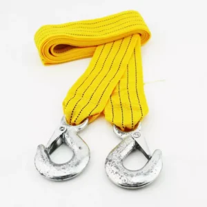 5M 3Ton Car Tow Cable Towing for Emergency Traction Rope Yellow Small Hook Car Tow Strap
