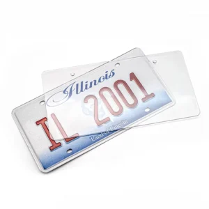 American Standard Size Car License Plate Frame Holder Transparent Flat Plastic Modified License Plate Cover