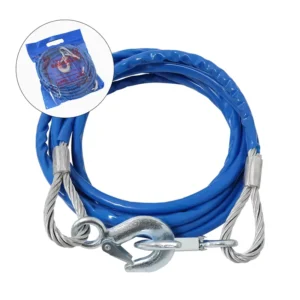 Auto Car Heavy Duty Steel Wire Material(3Tons*4m*8mm ) Tow Rope Snatch Auto Tow Rope Hook 3 Tons Insulated Steel Material