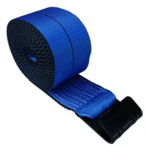 Blue Ratchet Tie Down Truck Straps 4″x 30′ Winch Strap 5400Lbs Load Capacity With Flat Hook