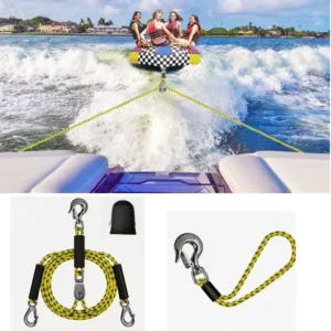 Braided Marine Tow Rope Towing Rope with High Quality 304 Stainless Steel Hook for Yacht Sailboat Motorboat Kayak