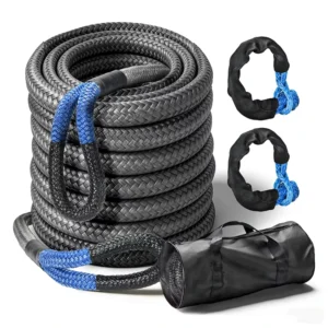 CT33041A Custom Logo Recovery Tow Rope Heavy Duty Kinetic Tow Rope with Soft Shackle for Off Road Rescue