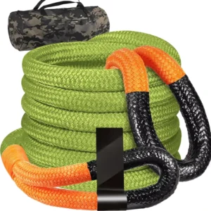 Car Tow Rope Kinetic Recovery Tow Rope 55000LBS Snatch Strap Heavy Duty Offroad Towing Straps Green