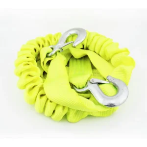 Car Truck Emergency Green Elastic Nylon Strap Towing Rope Car Nylon Trailer Strap Fluorescent Colored Telescopic Trailer Strap