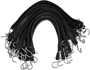 Custom China Factory 21” Bungee Cords Heavy Duty EPDM Stretch Tie-Downs Rubber Tarp Straps with Hooks for Outdoor