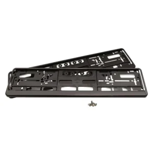 Custom High Quality Standard European Size Plastic Car Plate Holder License Plate Frame With Logo Printed