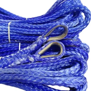 Custom UHMWPE 12 Strands Synthetic Winch Rope 3 Ton For Winch Line Hook Sleeve Protection Outdoor Use