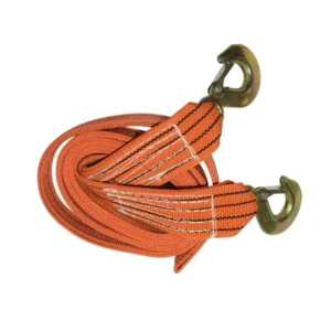 Direct Supply Customizable Orange Flat Tow Strap Convenient Car Towing Rope