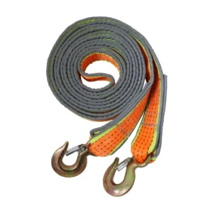Double Nylon Eagle Hook Strong Towing Rope Suitable for 8 ton 4 meter Polyester Edged Orange Car Towing
