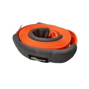 Elastic Orange Heavy Duty Polyester Car Tow Rope 6m*7.5cm 12T Capacity Recovery Strap China Fast Delivery