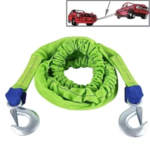 Emergency Heavy Duty Tow Strap Elastic Tow Rope With Hooks