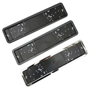 European Metal Stainless Steel Black Silver Carbon Fiber License Plate Holder Frame for Russian and Ukrainian Cars