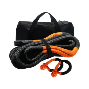 Factory Custom Colorful Nylon Double Braided Off Road Recovery Tow Rope Soft Shackles 25mm*6m High Abrasion