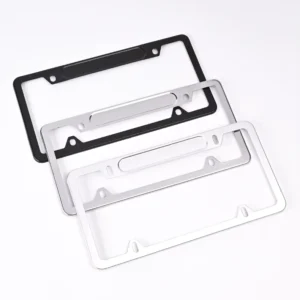 Factory Customized Low MOQ Car Number License Plate Holder US Market American Standard Size Metal Plastic License Plate Frame