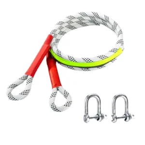 Factory Direct Sales Customized Round Long Towing Strap With Hooks Rescue Car Tow Towing Fleets Emergency Car Tool Accessories