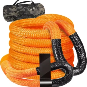 Factory Kinetic Recovery Tow Rope 1.26″ X 30ft 55000LBS Snatch Strap Heavy Duty Offroad Towing Straps Orange