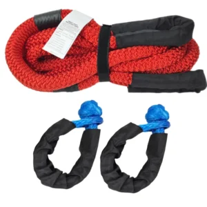Heavy Duty 20 Tons Breaking Strength 100% Nylon Car Tow Rope 6mm*29m Recovery Strap for SUV UTV ATV Off Road Vehicle Towing