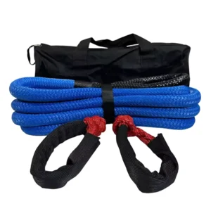 Heavy Duty Off-Road Recovery Tow Rope 30ft Nylon Kinetic Towing Rope with Shackles for Truck SUV ATV UTV Jeep Boat Agriculture