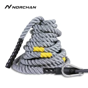 Heavy Duty Sled Towing Rope Wear Resistant Nylon 1.5″ Diameter 15m Length Durable Pull Rod Sturdy Handle Gym Fitness