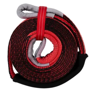 Heavy Duty Tow Strap 30000LBS Break Strength Reinforced Loops Towing Rope Universal for Off Road Trucks Jeeps SUVs