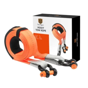 Hi Printing Logo Heavy Duty Kinetic Orange 5m 8T Boat Car Tow Rope for Cargh Strength and Wear Resistance Custom