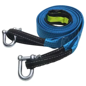 High Strength 8 Tons Reflective Light Car Towing Rope 3 4 5M Tow Hooks with U Shackle for SUV Truck Trailer Vehicle Tools