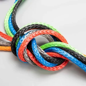 High Strength Mooring Rope 8 12 16 Strands Synthetic UHMWPE Amsteel Winch Rope