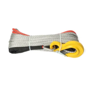 High Wear Resistance Hollow Braided Rope UHMWPE Towing Rope with Metal Hook for Road Rescue Towing Car