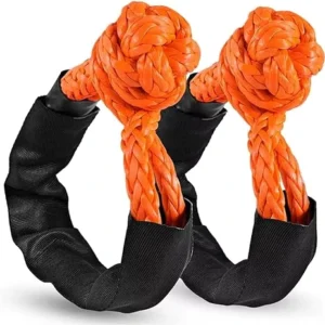 Kinetic Recovery Rope 1″ X 30′ 48,000lbs Loads Heavy Duty Tow Strap with 2 Soft Shackle High Strength Nylon Kinetic Tow Rope