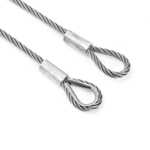 Marine Ss316 7X19 Cable Wire Rope Loop End Security Cable Kits Safety Cable With Fittings