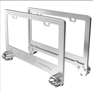 New Design LED Color Light License Plate Frame Durable Acrylic Plastic Car License Plate with Headlights Car Accessories