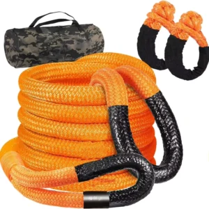 Off Road Polyester Nylon Heavy Duty Kinetic Recovery Tow Ropes Kit Kinetic Energy Recovery Rope for Trucks Tractor 5000kg Break
