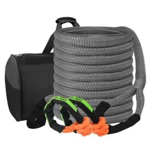 Off Road Recovery Tow Rope Kit Elastic Nylon Kinetic Rope with Soft Shackle