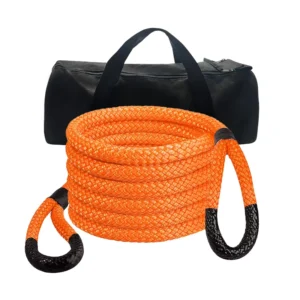 Orange Double Braided Nylon Kinetic Recovery Rope Kit Towing Strap for Off Road Car Recovery