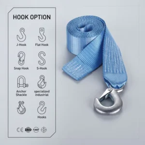 Polyester Double Car Tow Cable Towing Pull Rope Strap With Hooks Portable Self driving Heavy Rescue Rope Tools