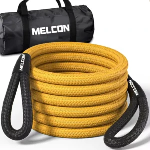 Recovery Towing Rope for Trucks Cars and Tractors (28mm9m Rope (yellow)+2 Soft Hooks)