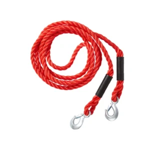 Red PP Plastic Car Tow Rope with Hook 28kn 4m for Emergency Off-road Vehicle Towing Trailer