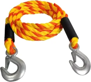 Tow Straps Rope with Hooks Heavy Duty Braided Tow Rope for Trucks and Recreational Use Break Strength Safe Working Load
