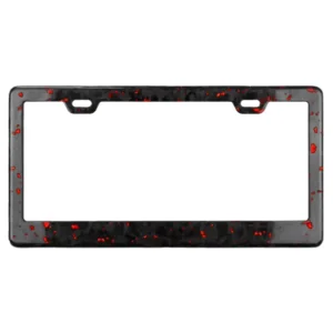 US and Canada and Mexico Standards Forged Carbon Fiber Car License Plate Frame Customized Logo on the Plate